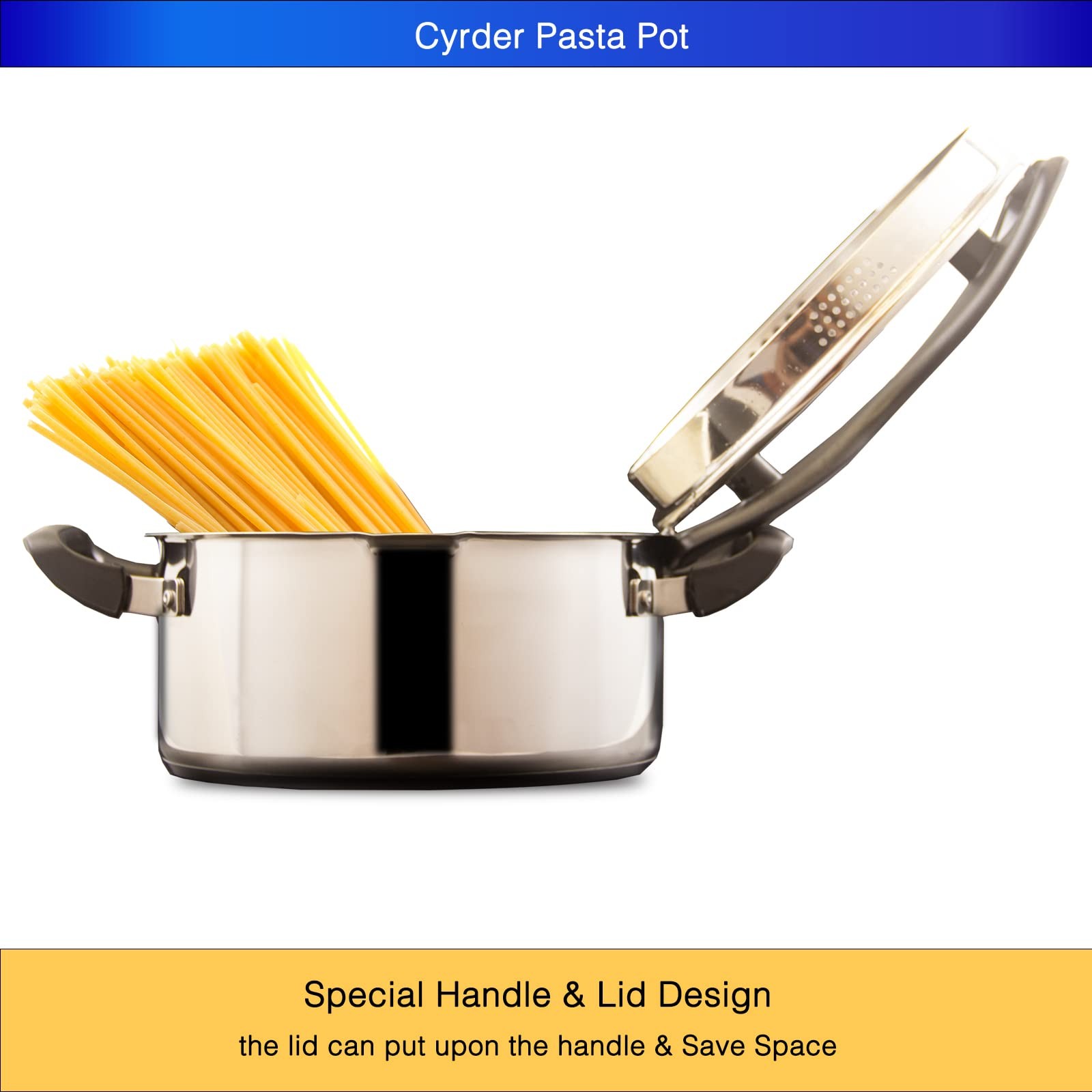 Stainless Steel Pasta Pot, Dutch Oven, Induction Pasta Pot with Strainer Lid,…
