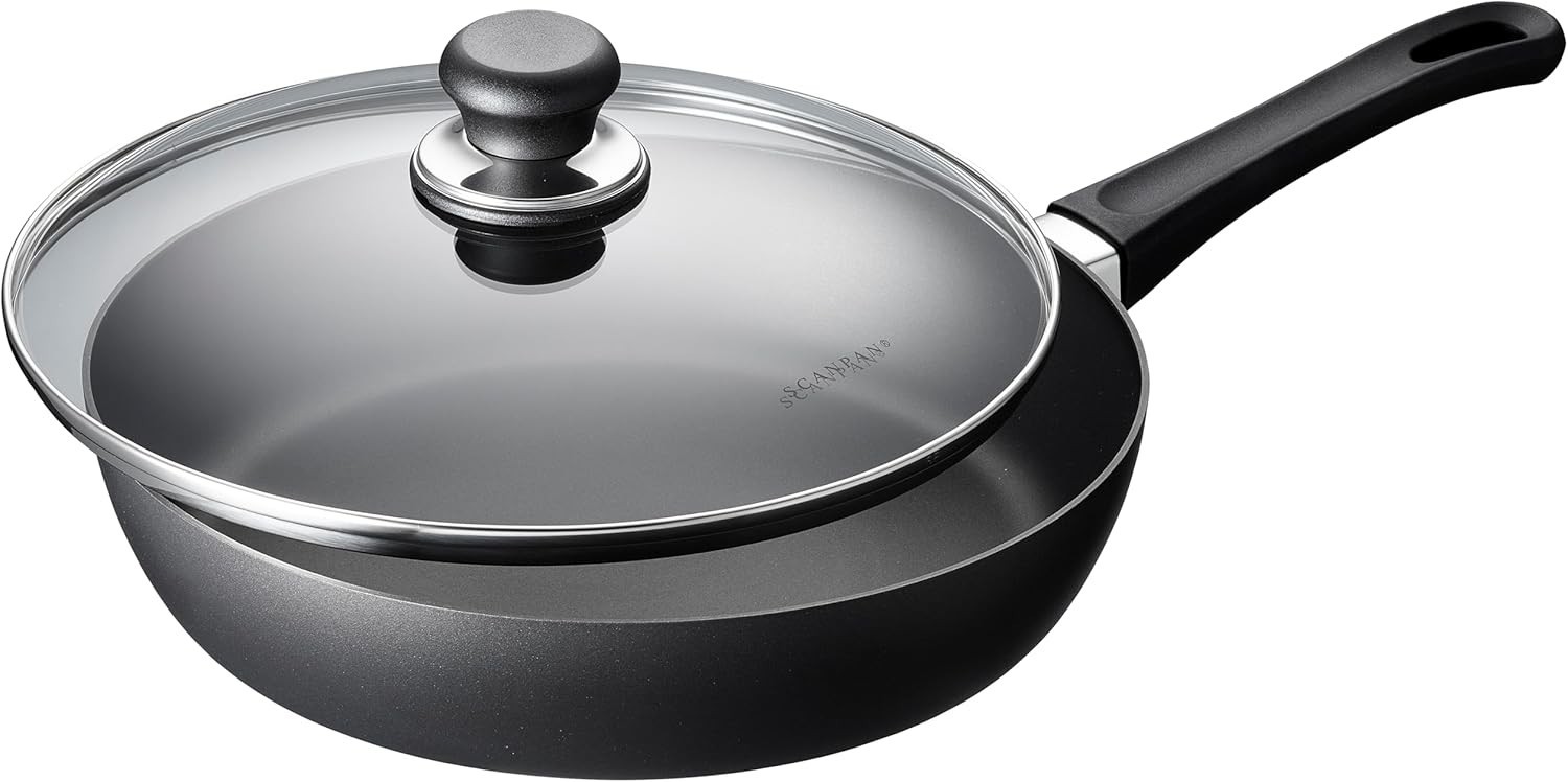 Classic 3.25 Qt Nonstick Saute Pan with Lid – Safe for Oven & Utensils