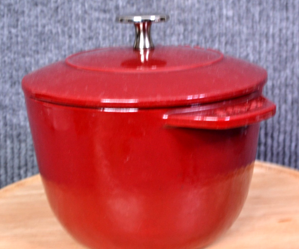 Staub Red La Cocotte de GOHAN 16cm Rice Pot Cooking 6 1/4″ France Cast Iron