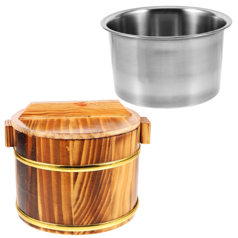 Wooden Rice Mixing Tub Steamer Rice Bucket Multi Functional Sushi 16cm