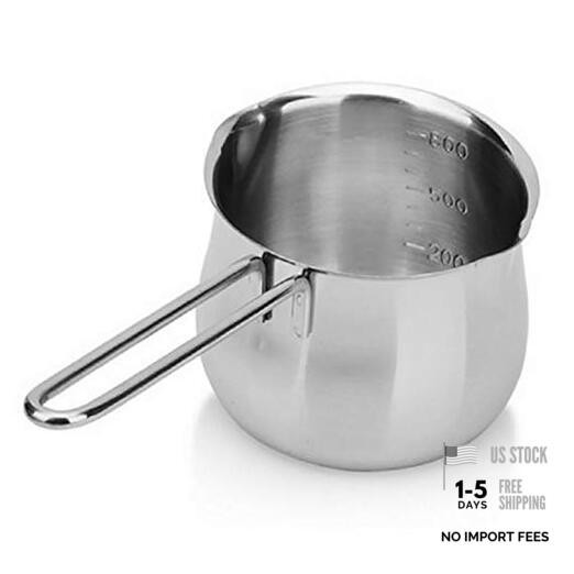 Saucepan, Stainless Steel Milk Pan 12cm, Soup Pot for Induction and Sliver