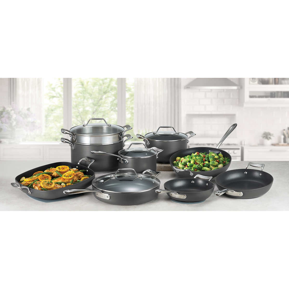 All-Clad MetalCrafters Essentials Nonstick Cookware All-Purpose Set 13-piece ✅✅✅
