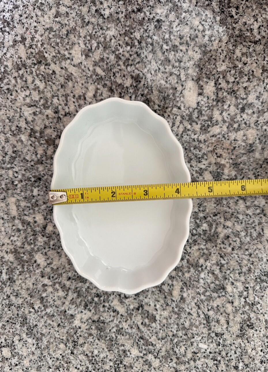 BONJOUR CREME BRULEE SET OF 2 CUSTARD OVAL BAKING DISHES 3.25″x5 1/8