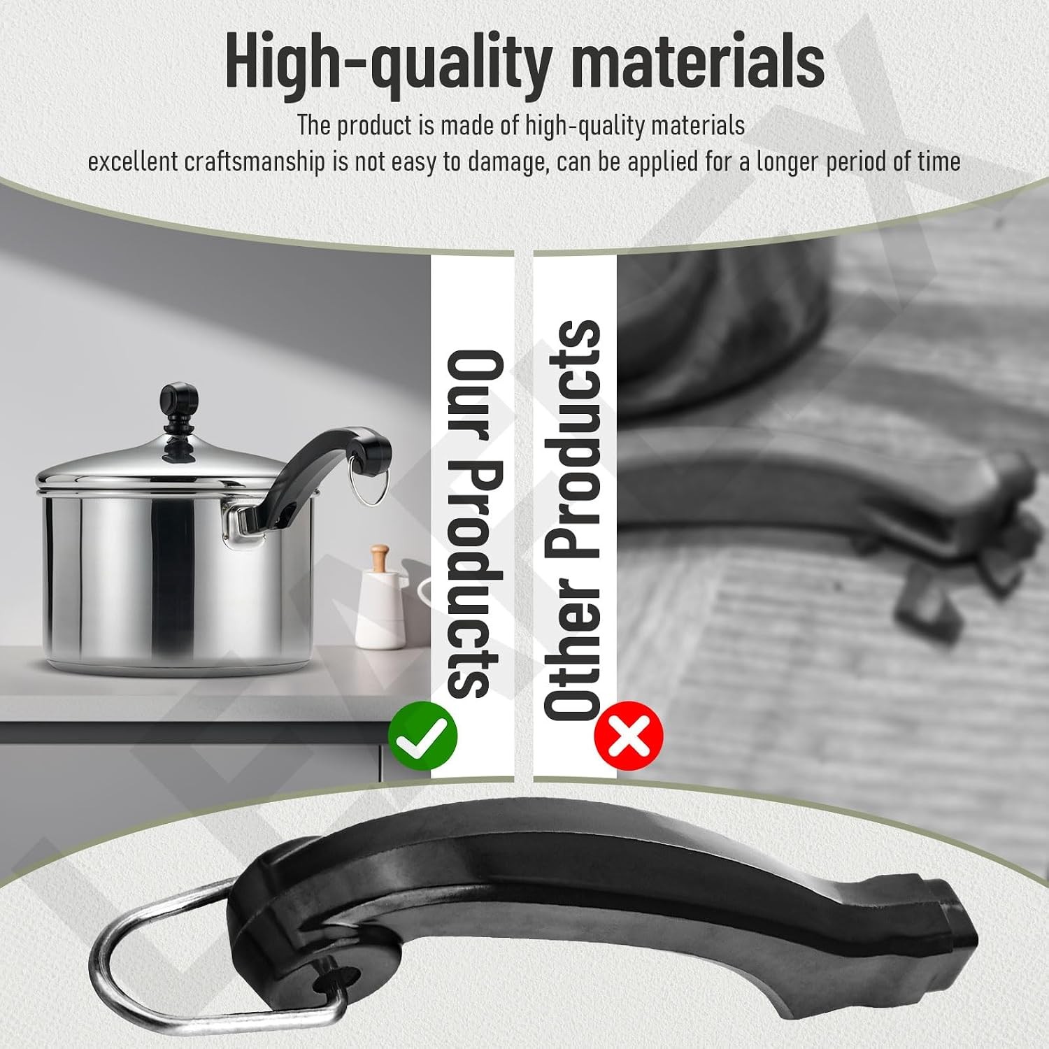 Replacement Saucepan Handle Short Farber-Ware P08-031 with Wrench