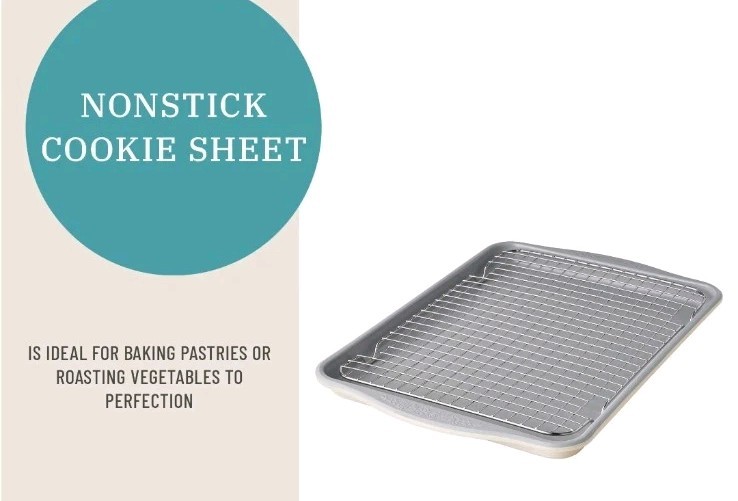 PIONEER WOMAN ~ Kitchen Bakeware ~ 15″ Cookie Sheet & w/Cooling Rack ~ CREAM