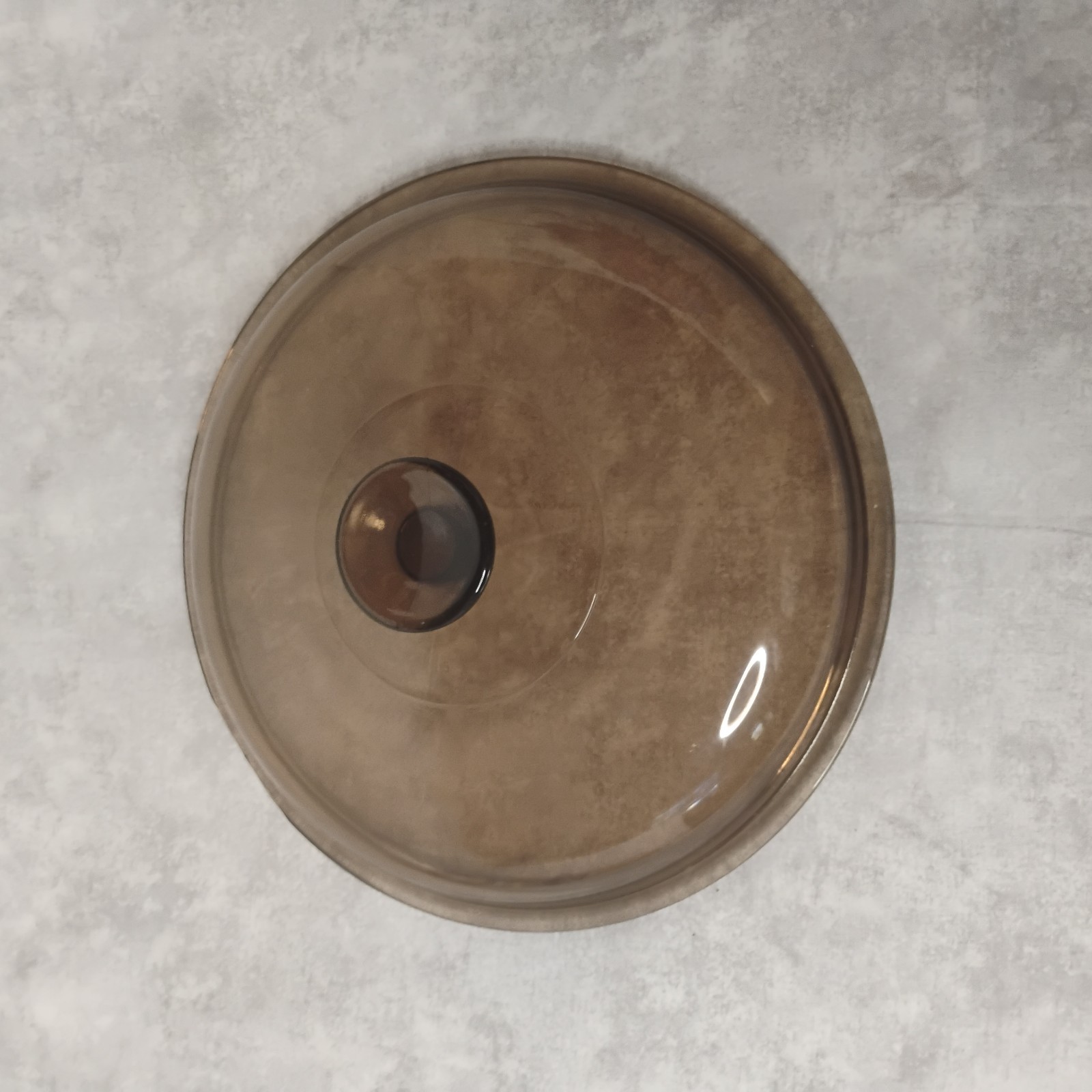 10″ Round Pyrex Replacement Lid Cover Only. Pyrex #32 Amber Brown