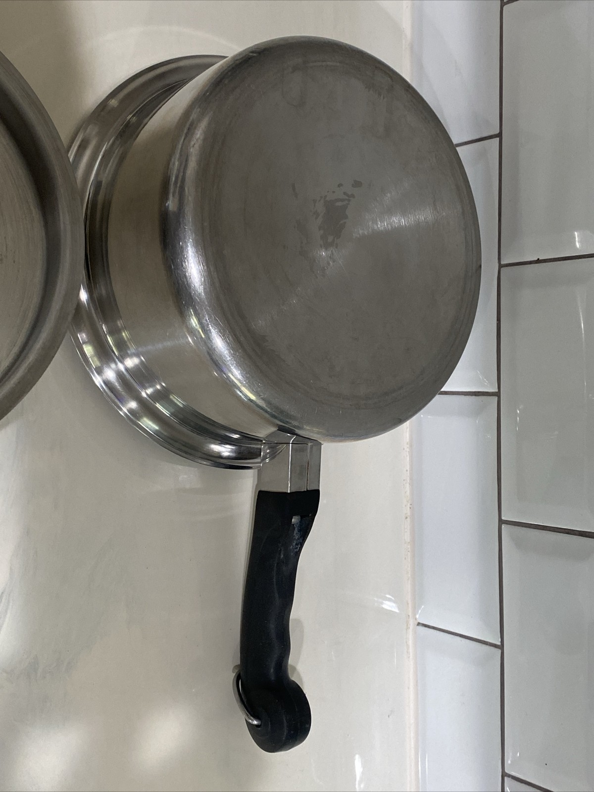Saladmaster Cookware TP304S Stainless Steel Five Star 9”Fry/saute Pans With Lids