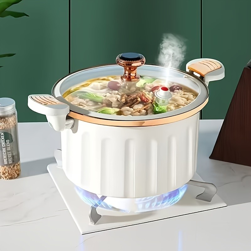 Blue/White Enamel Soup Pot for Stewing, 11′ X 11′ Non-Stick Cooking Pot