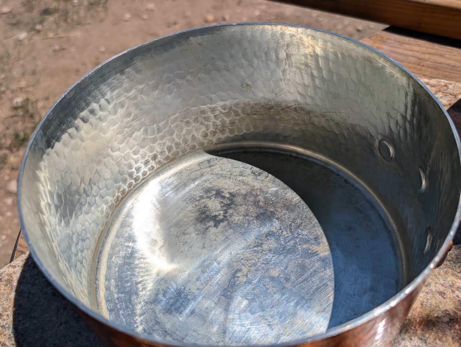 Hand Made In France 8-1/2″ Copper Pot & Lid -Made in France