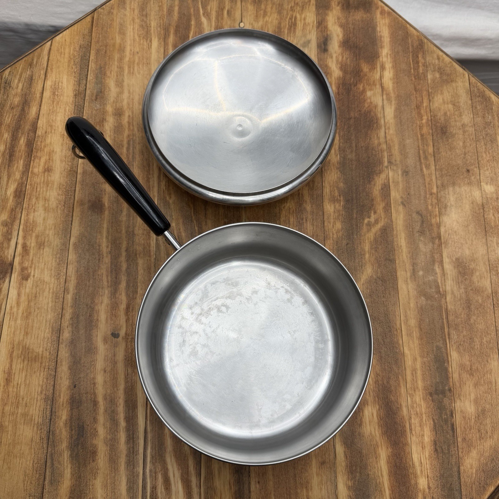 Revere Ware 1801 9 Piece Set Copper Bottom Stainless Steel