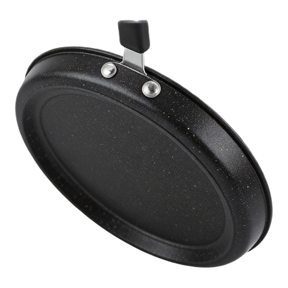 Black Stone Coated 4 Hole Griddle Pan 23cm for Omelettes Egg Patties Cooking