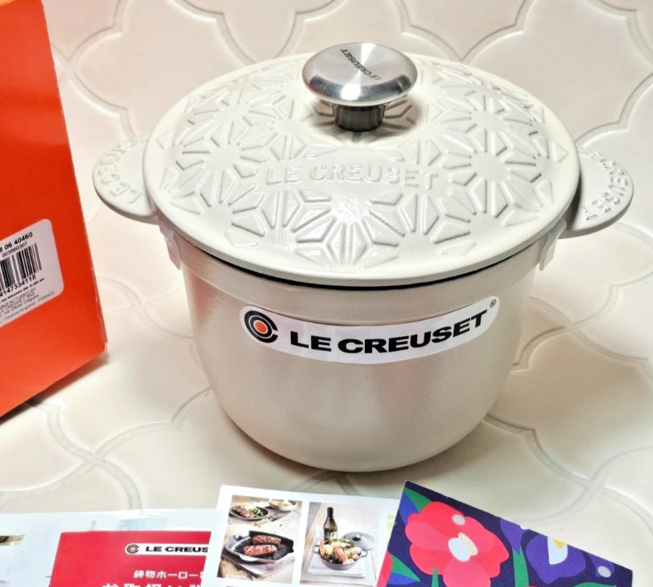 Le Creuset Cast Iron Rice Pot Cocotte Every 18cm Wagara Brioche Japan Ltd. NIB