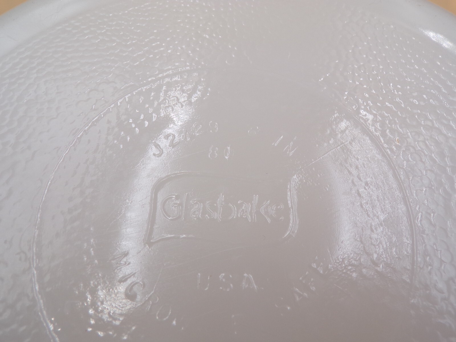 Vtg Glasbake 8.5″ Green Daisy Casserole Dish NO Lid 2 Qt USA J514 Ovenware + one