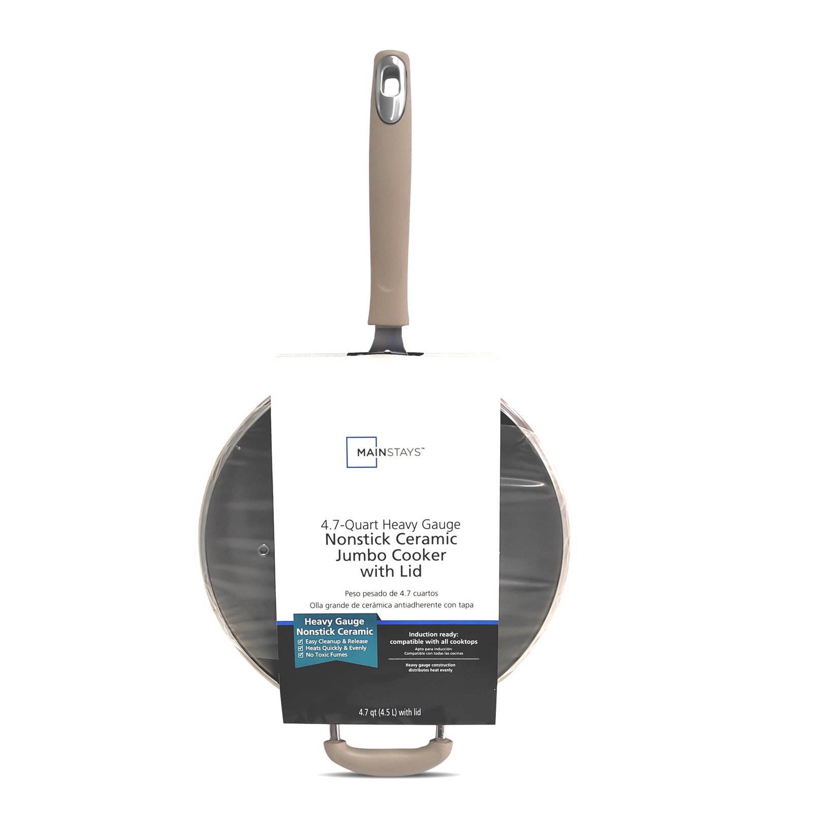 4.7QT Jumbo Cooker with Lid Heavy Gauge Ceramic