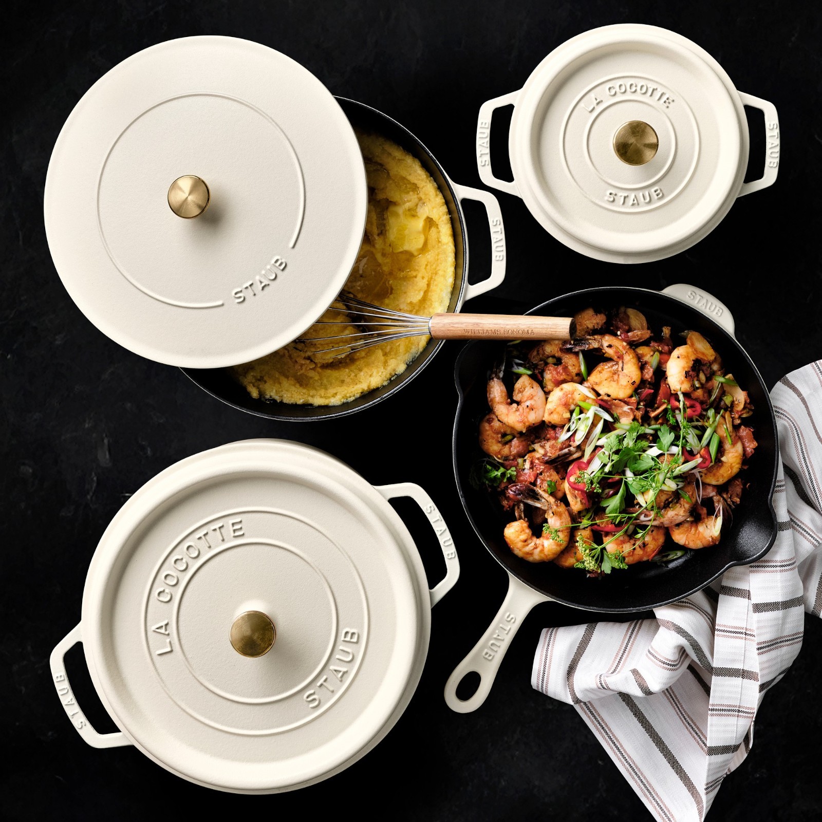 Staub Enameled Cast Iron Deep Oven, 3-Qt.Select Color:Matte French Crème