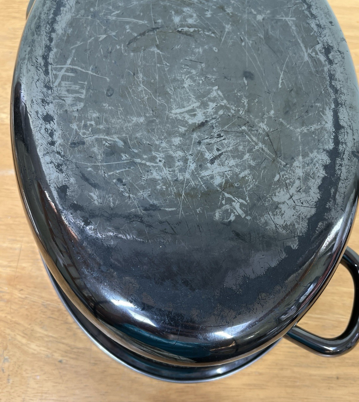 Chantal Enamel On Steel Roaster Pan Dutch Oven Oval Dome with Glass Lid OV30
