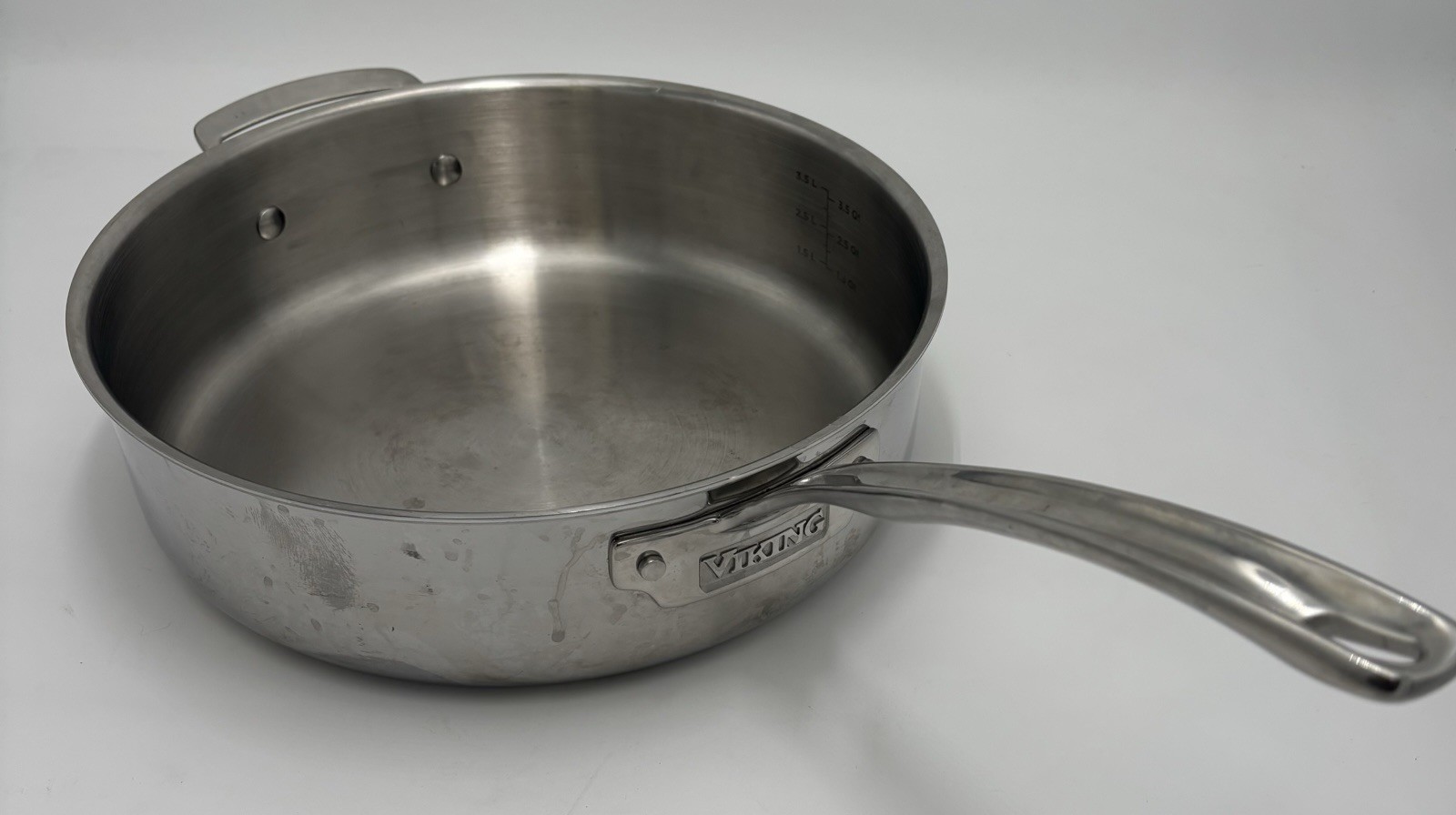 Viking Contemporary 3-Ply Frying Pan, 12 Inch Stainless Steel Kitchen Cookware,