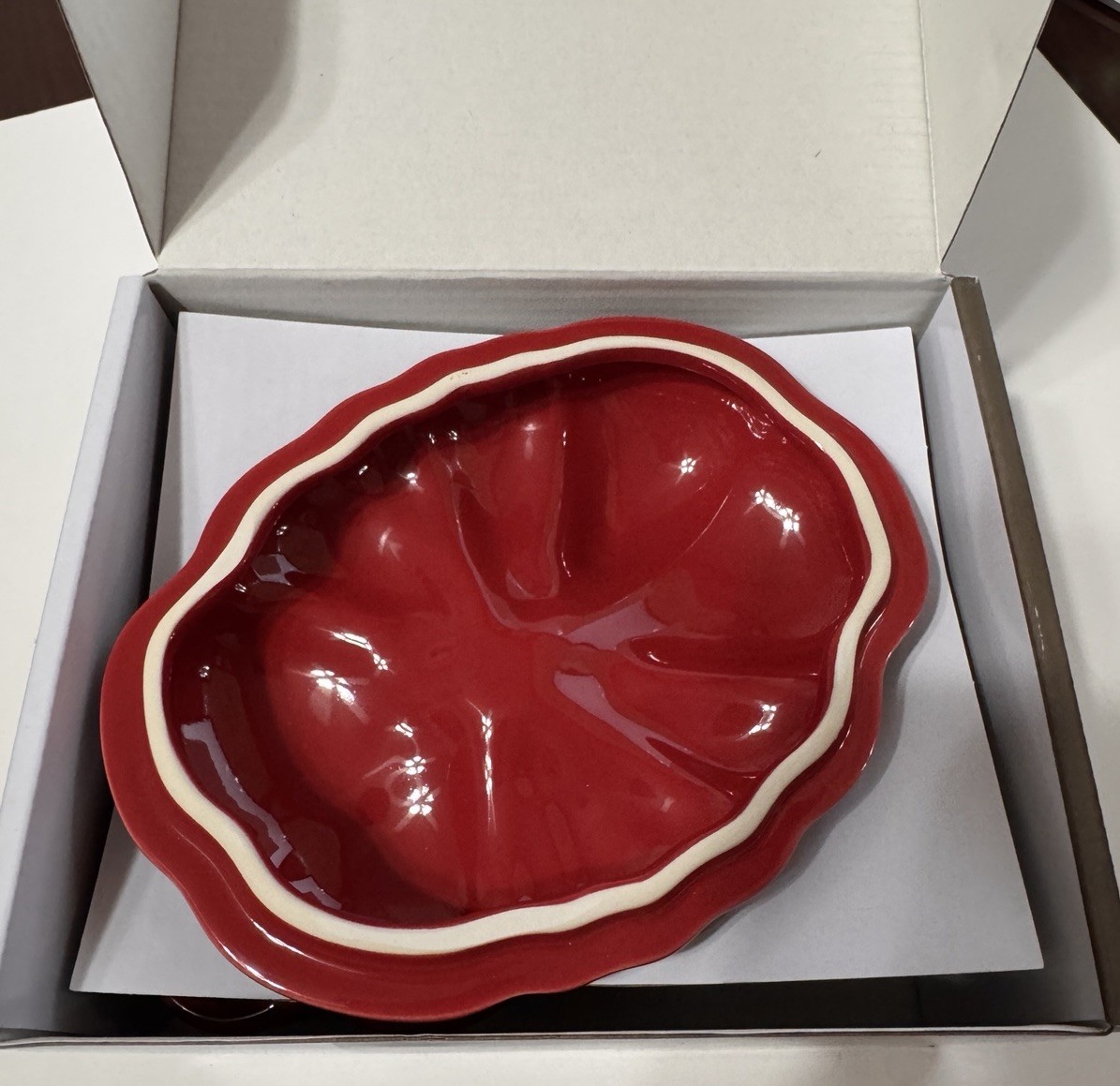 STAUB Ceramics 16 oz Sz 7.5”Petite Red Tomato Cocotte Brand New in Original Box