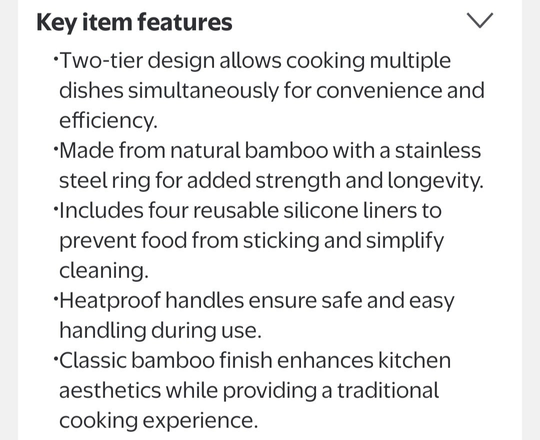 MIU 10″ 2-Tier🔥 🔥Bamboo Steamer🔥🔥 with Stainless Steel Ring Adapter and Lid
