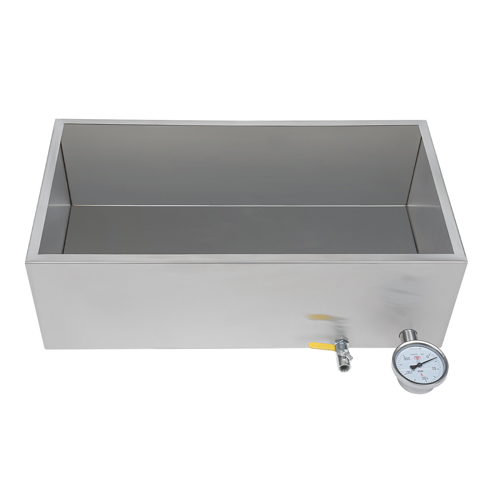 Stainless Steel Maple Syrup Evaporator Pan w Valve and Thermometer Boiling Pan