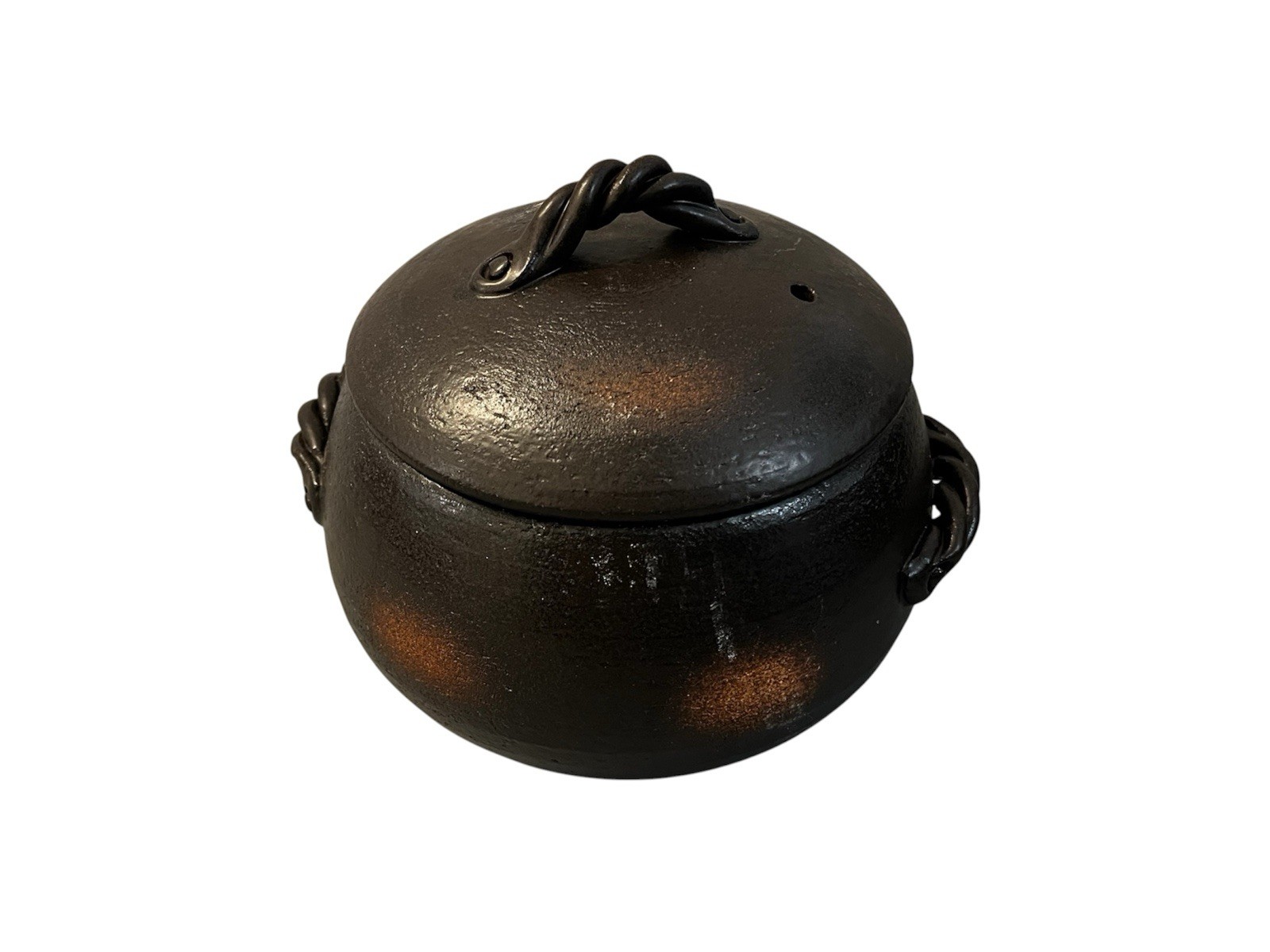 Banko Ware Rice Cooker Donabe 5-Go Clay Pot Earthenware Brown Made in Japan