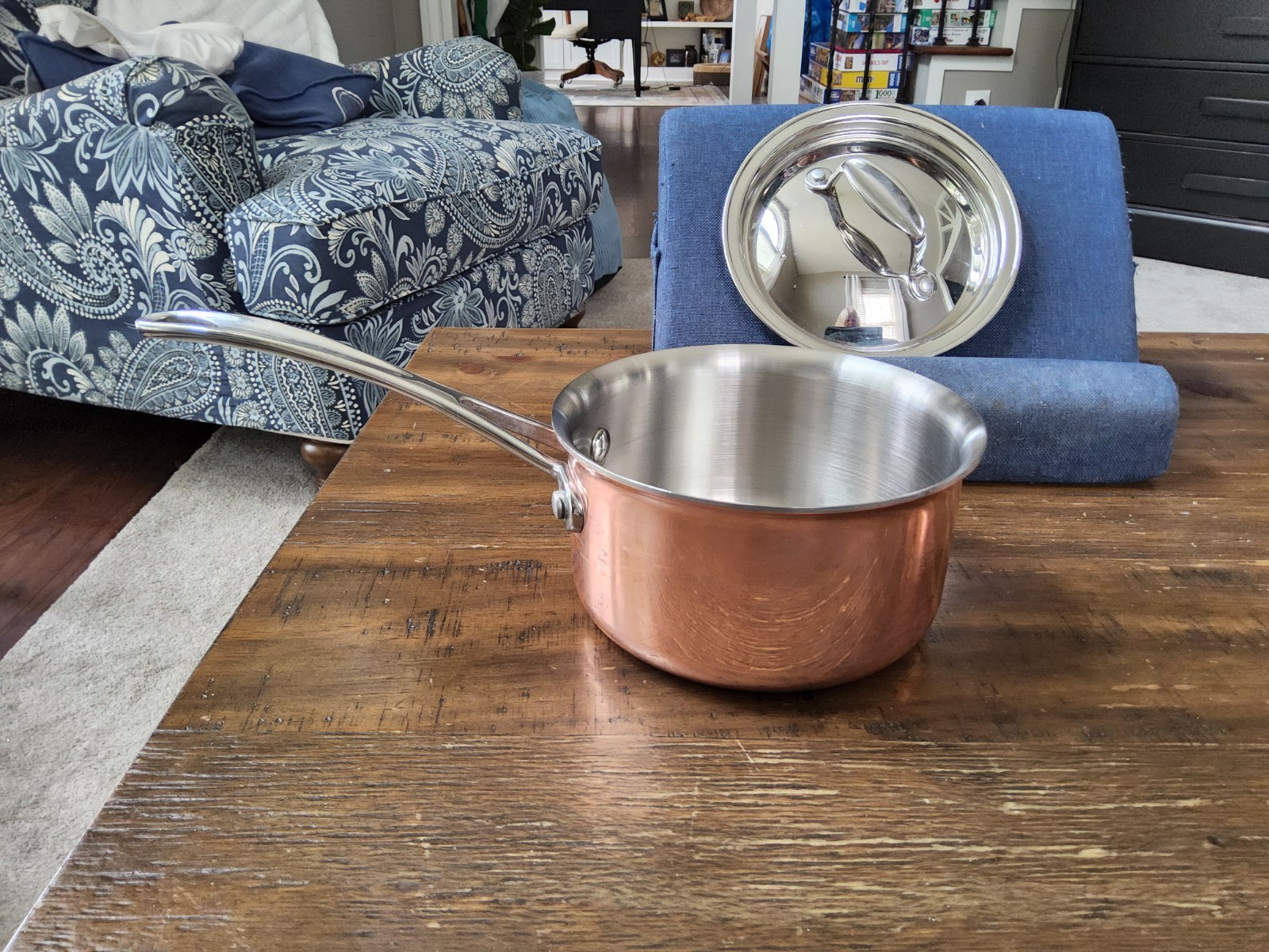 Martha Stewart Everyday COPPER Sauce Pan With Lid