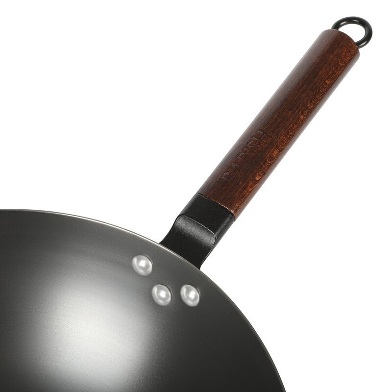 13 Inch Carbon Steel Wok Induction Safe Nonstick Rust Resistant Heavy Gauge New