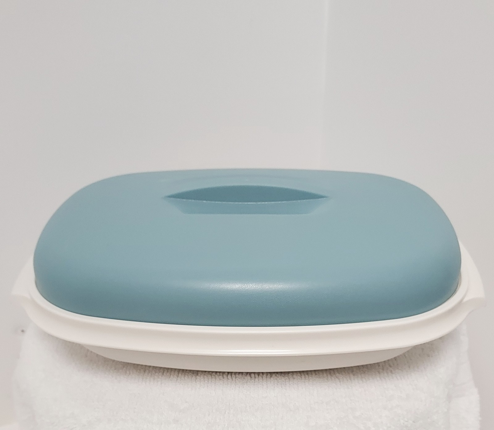 VTG Tupperware Microwave Food Steamer Set Teal 3pc Vegetable Rice Fish Steamer