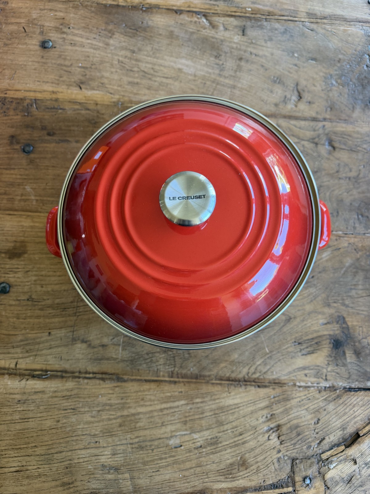 Le Creuset Enamel On Steel 16. qt 28 cm Stockpot Cerise Cherry Red NEW NIB