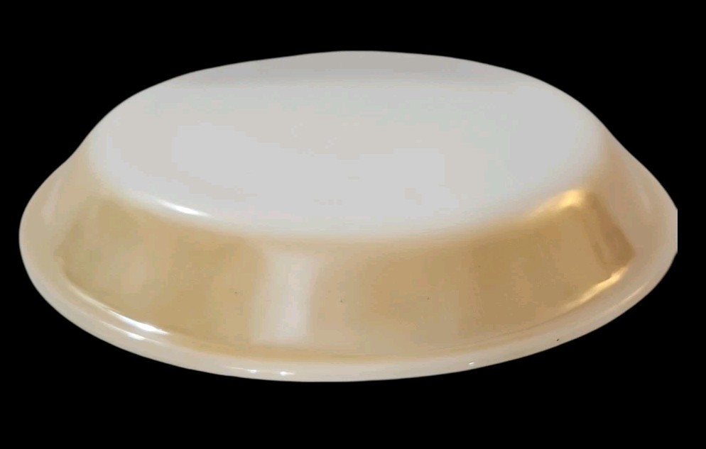 Vtg Fire King by Anchor Hocking 460 Peach Lustre 9″W Pie Plate/Casserole Dish EC