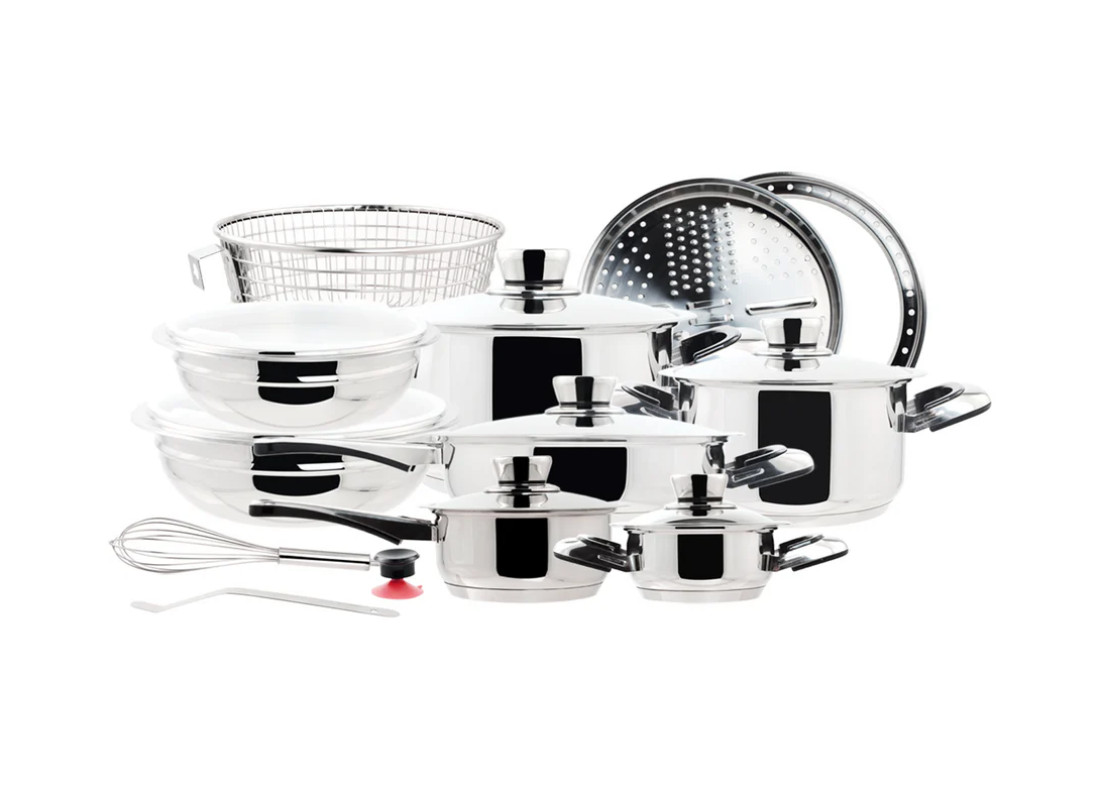 Nutri Stahl Rainbow Cookware Set: 22-Piece