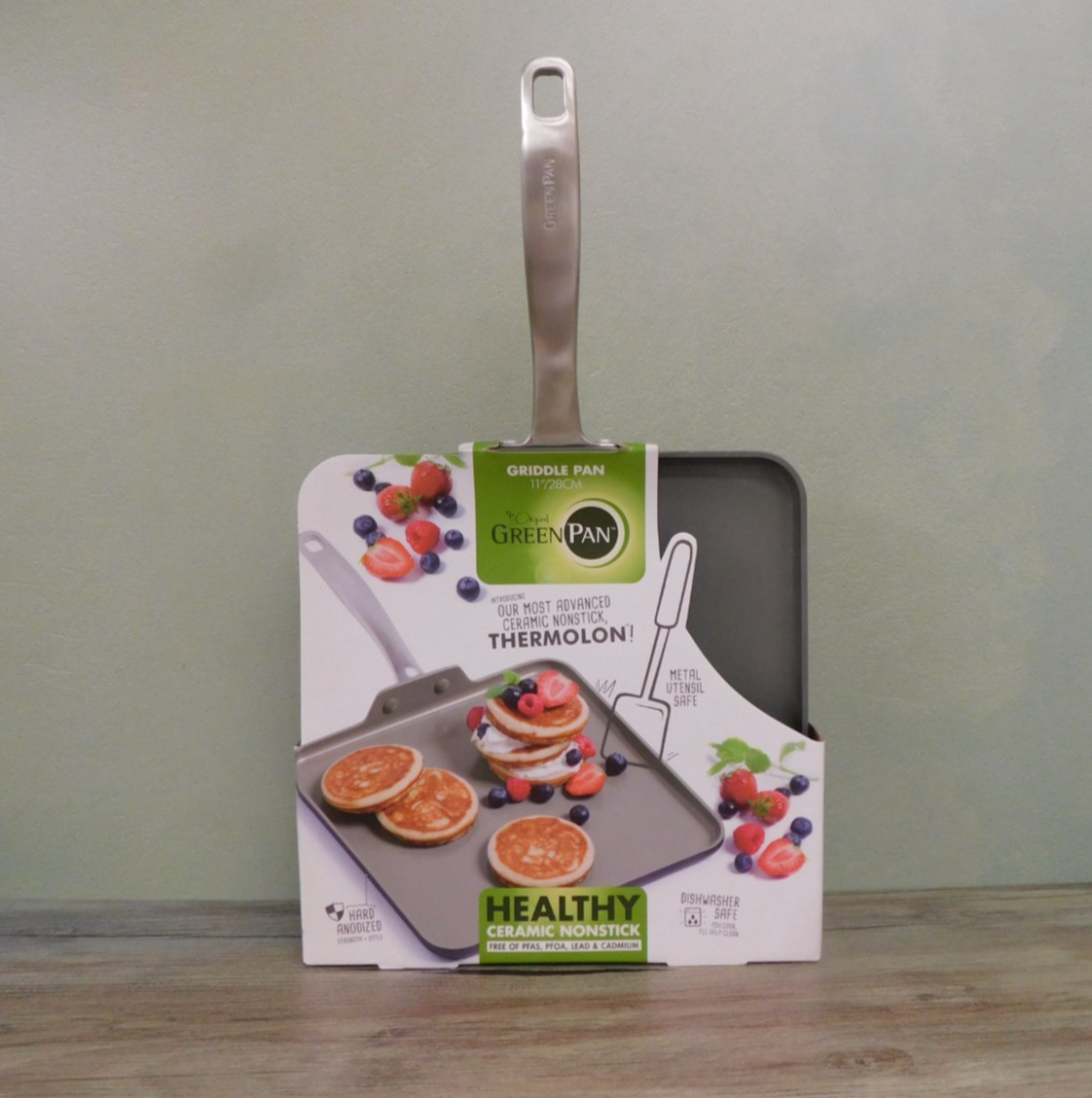 GreenPan Chatham Ceramic Nonstick 11-Inch Griddle Pan – New