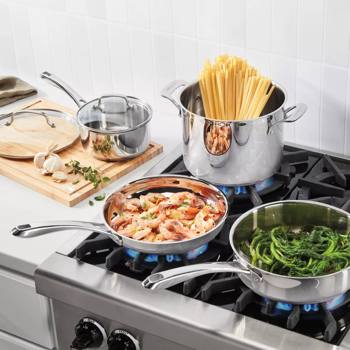 Cuisinart 10Pc Classic Stainless Steel Cookware Set