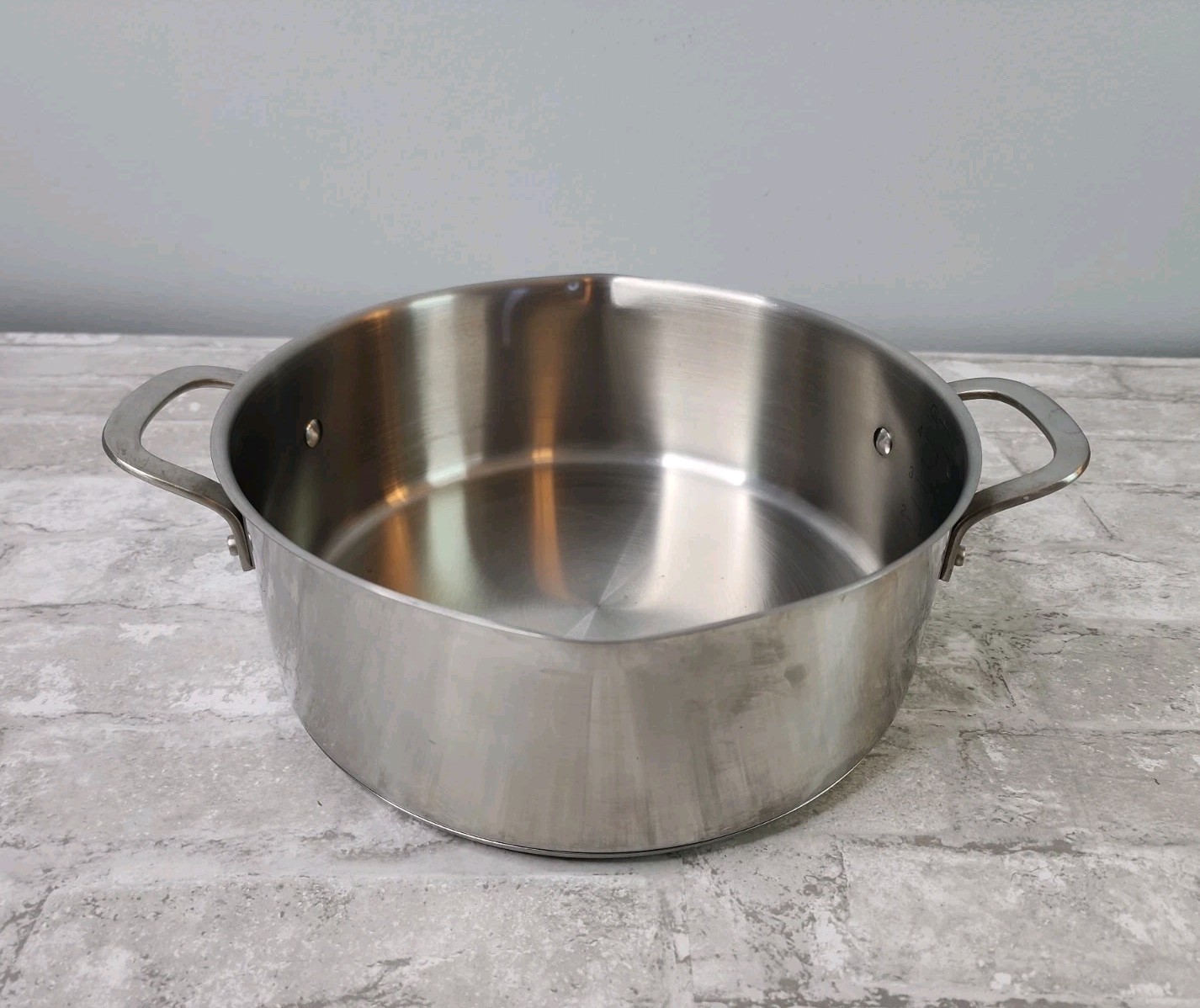 Calphalon 8785 5 Quart Stainless Steel Stock Pot Double Spout Induction No Lid