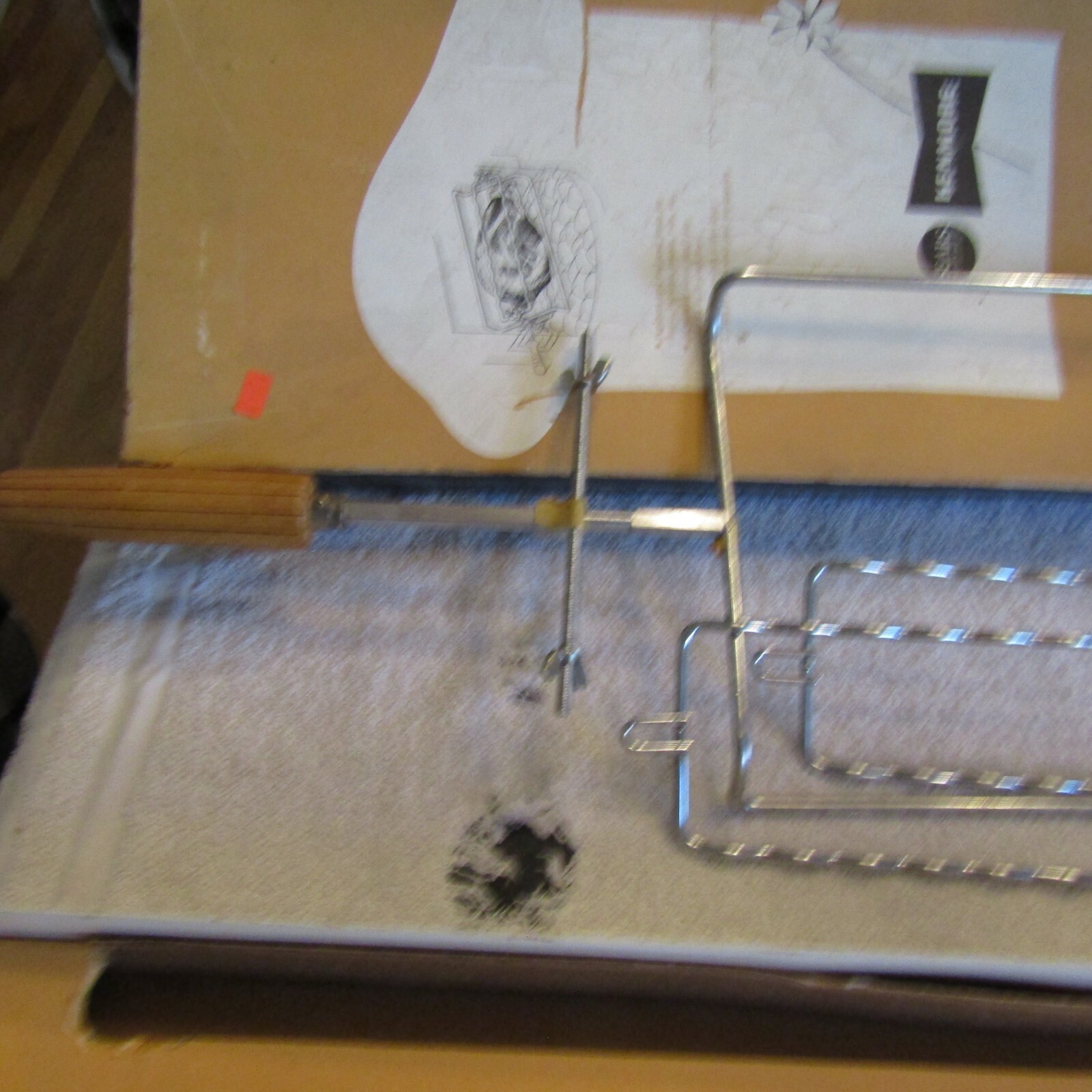 Vintage Sears Chrome Plated Steel Adjustable Rotary Roast Rack 2680 New Stock