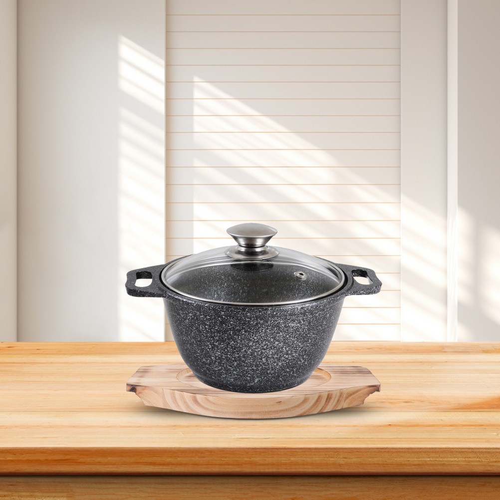 2Pcs Brown Wood Kitchen Trivets Heat Resistant Hot Pot Holders with Stable Base