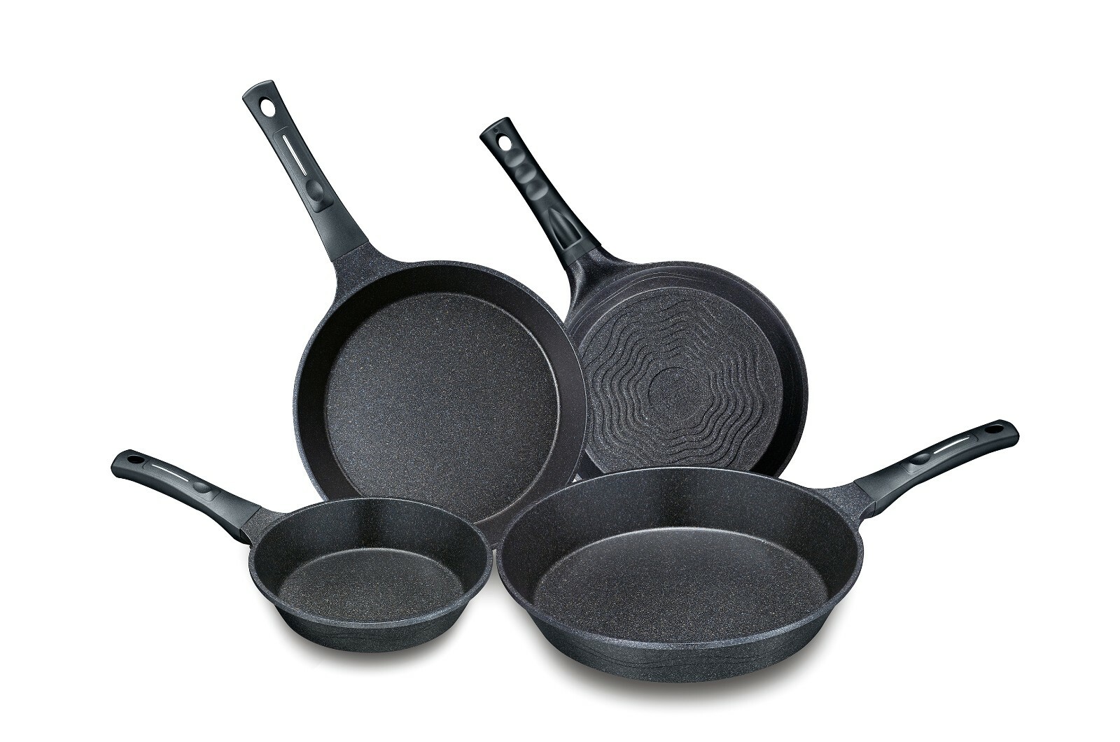 Concord 4 Pc Marble Coated Nonstick Cast Aluminum Fry Pan Skillet Set 4 Sizes