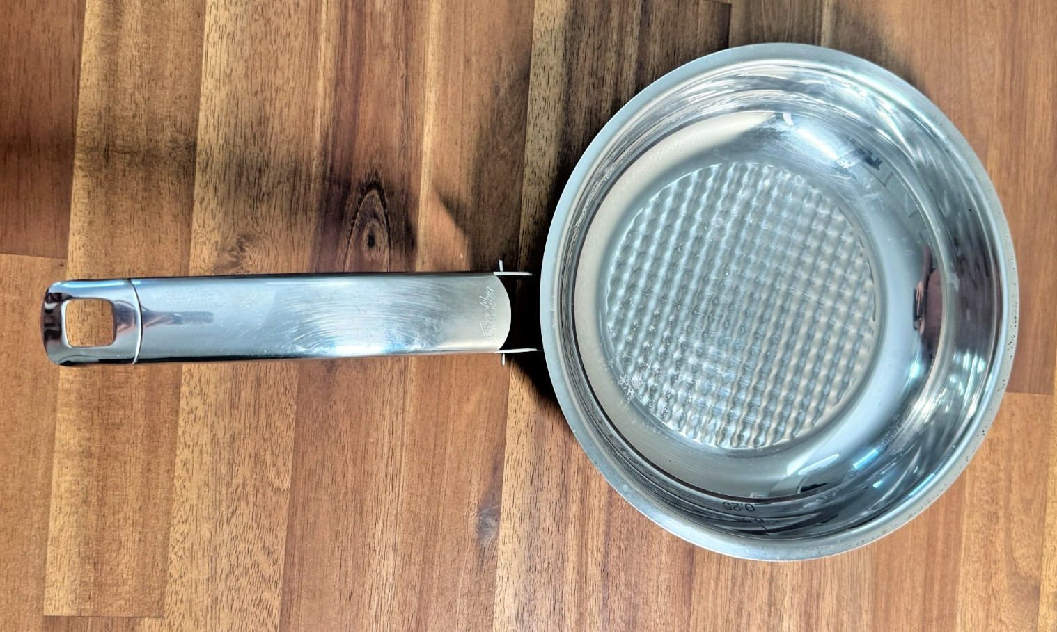 Fissler Crispy Steelux Premium Stainless Steel Frying Pan 8in Silver Skillet