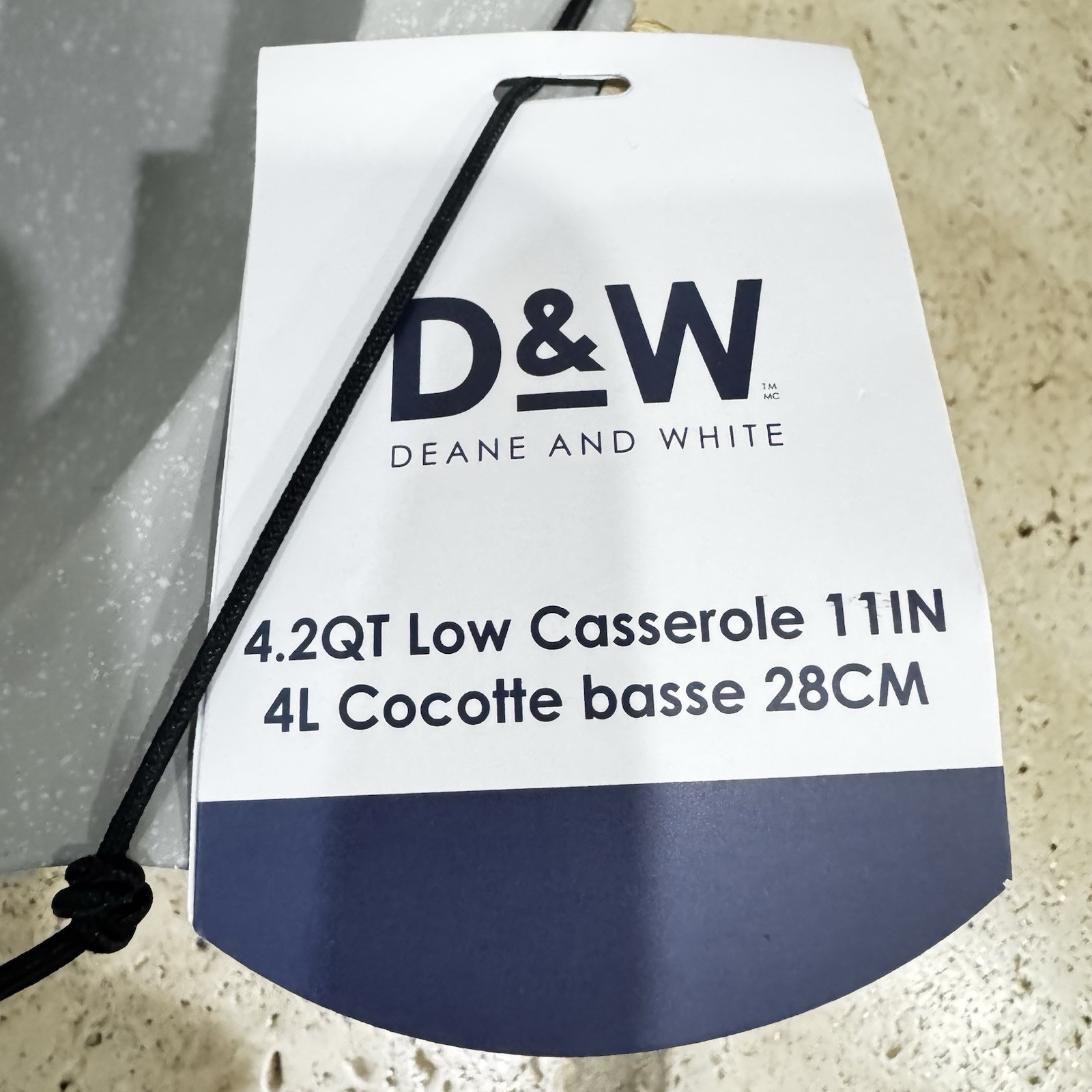 D&W Deane & White 4.2qt Low Casserole 11” Skillet W/Lid Nonstick “Beige” NEW