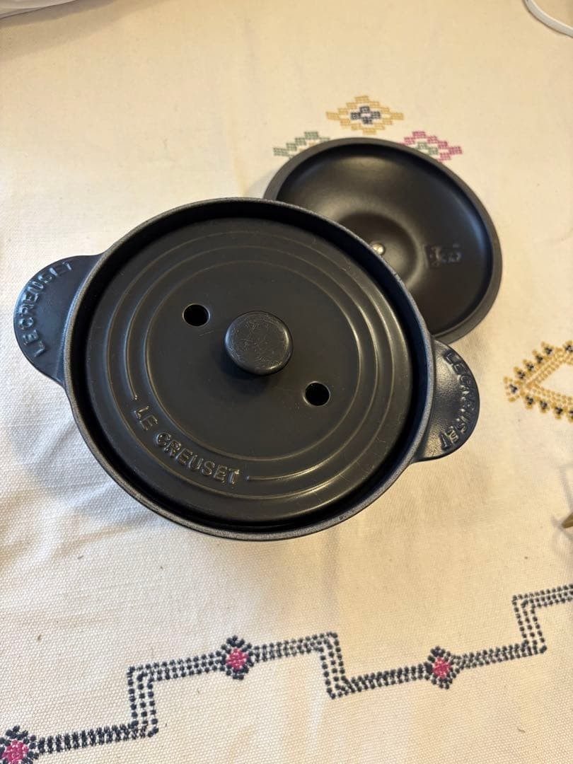 Le Creuset Cocotte Every Rice Pot 18cm Orange Stainless Steel Knob Cast Iron