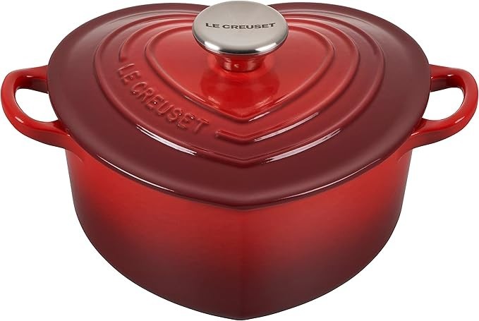 Le Creuset Cocotte d’Amour 20cm 1.9L Cherry Red Iron Enamel Pot From Japan New