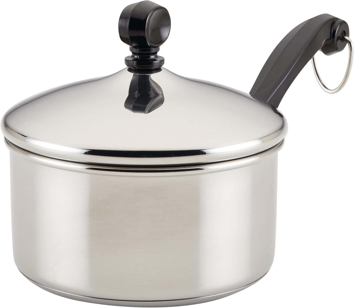 1-Quart Stainless Steel Sauce Pan with Lid Sauce Pans Silver