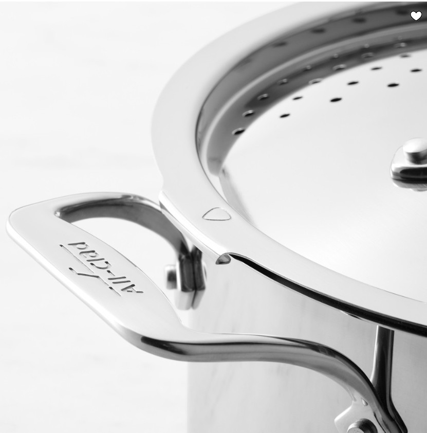 All-Clad Simply Strain Stainless-Steel Multipot with Strainer, 6-Qt.