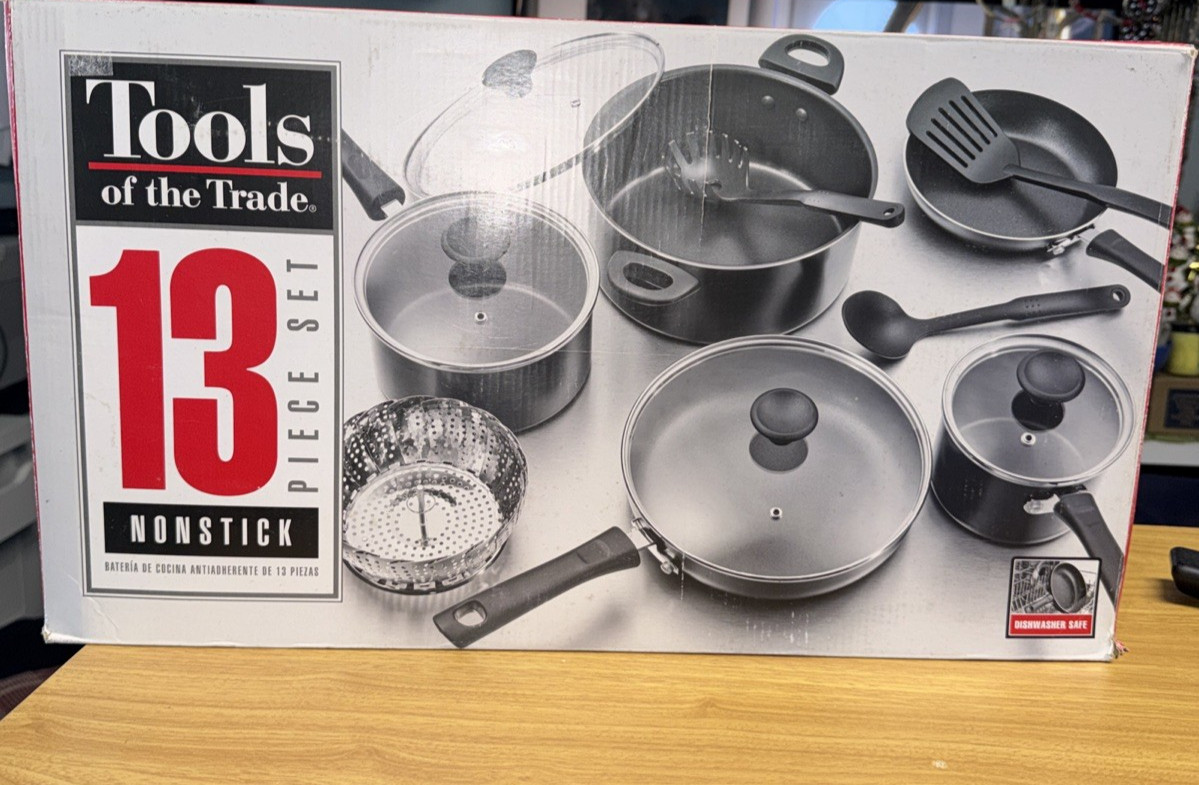Tools of the Trade Nonstick 13-Pc. Cookware Set Stainless Steel