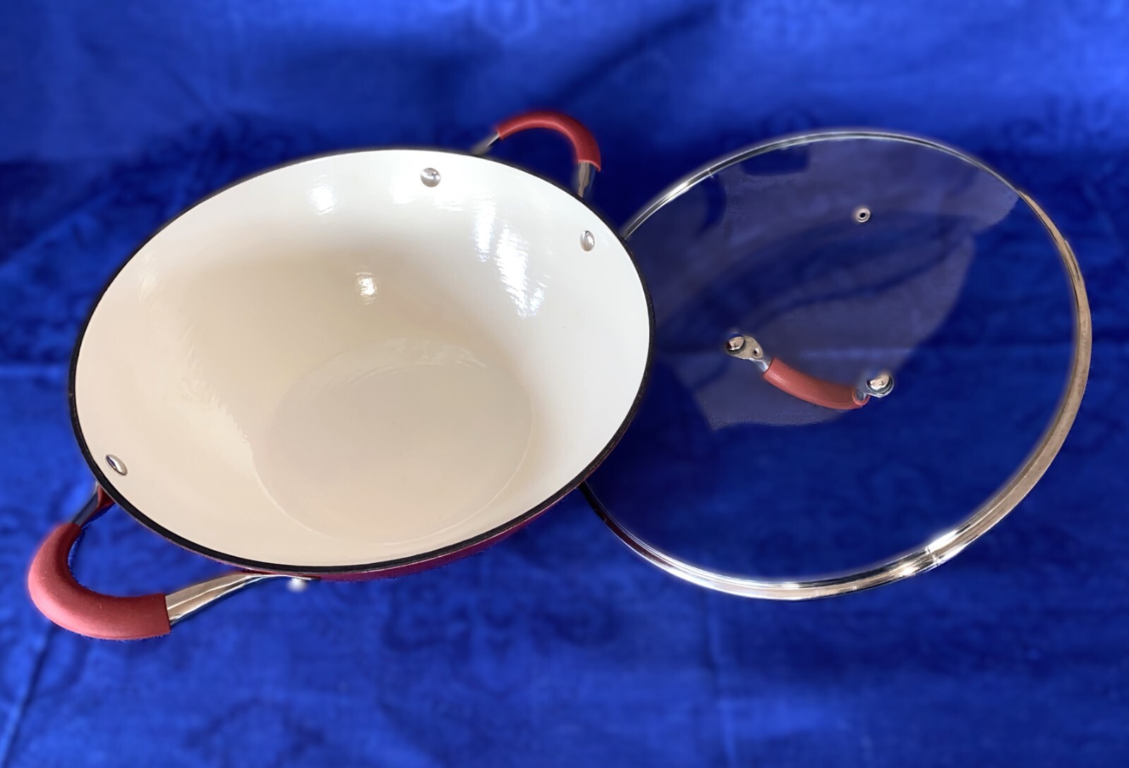 Mayer & Boch Multipurpose Heavy Gauge Aluminum Fry Wok with Glass Lid , 4×13 in