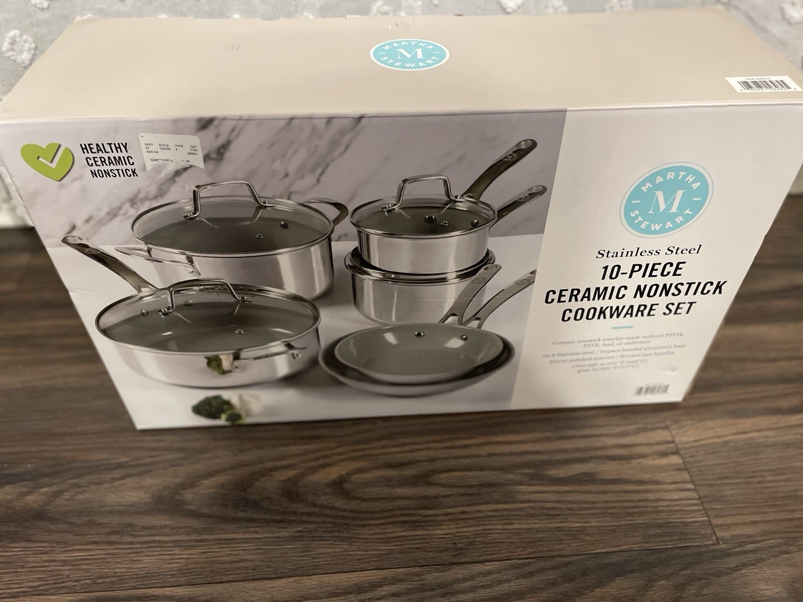 Martha Stewart Delaroux 10 Piece Stainless Steel Pots and Pans – 187456.10