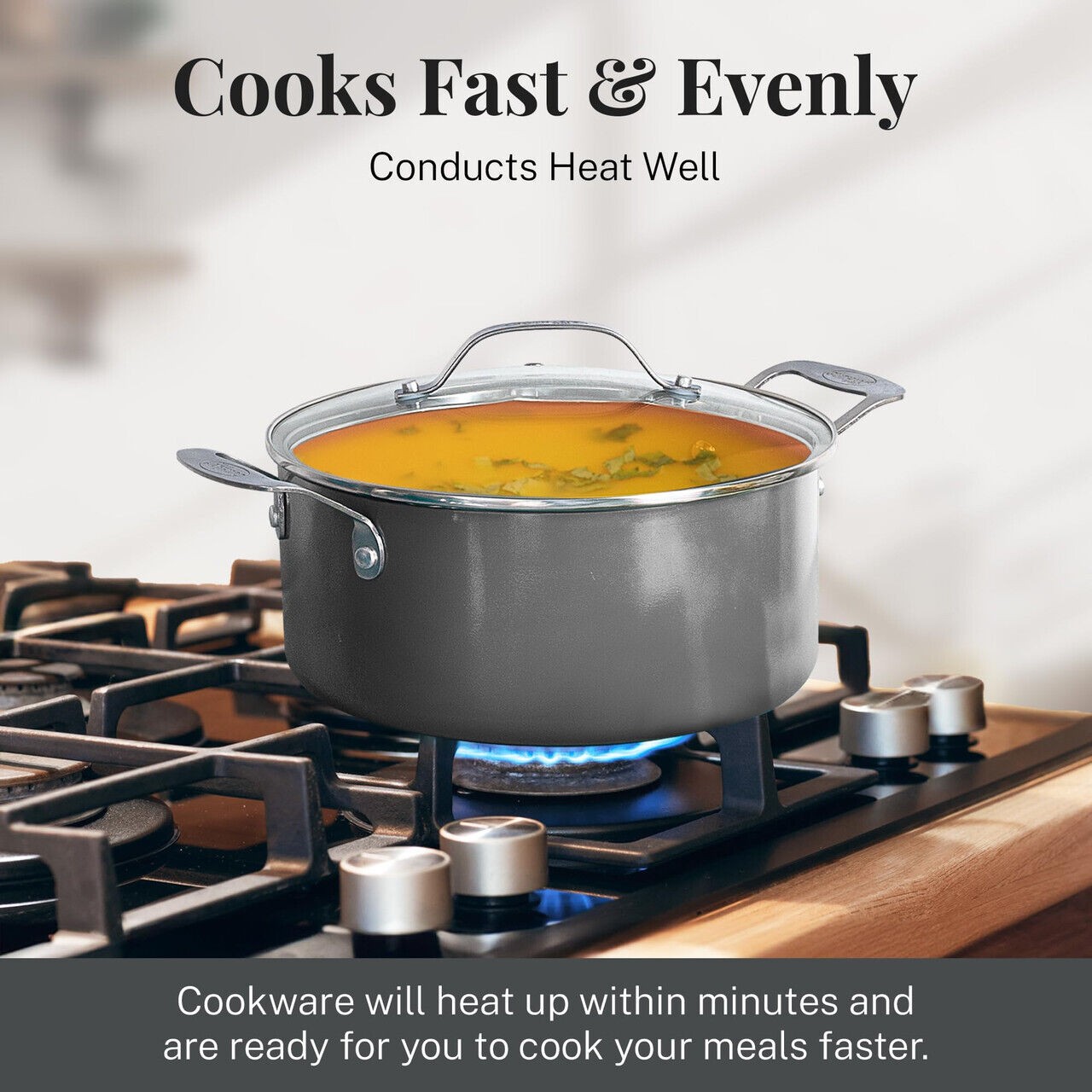 Gotham Steel 12 Pc Ceramic Cookware Set Nonstick, Ceramic Pots and Pans Set Non
