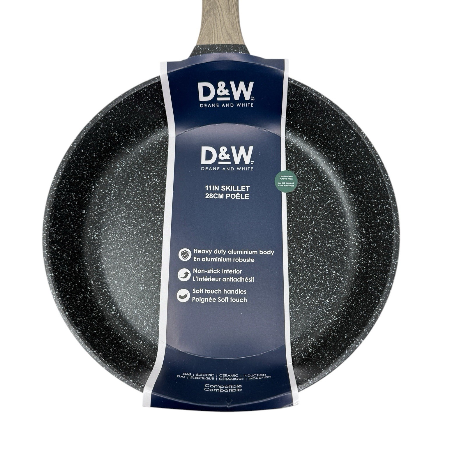D&W Frying Pan Nonstick Skillet Premium Quality Kitchen Cookware 11 inch Gray