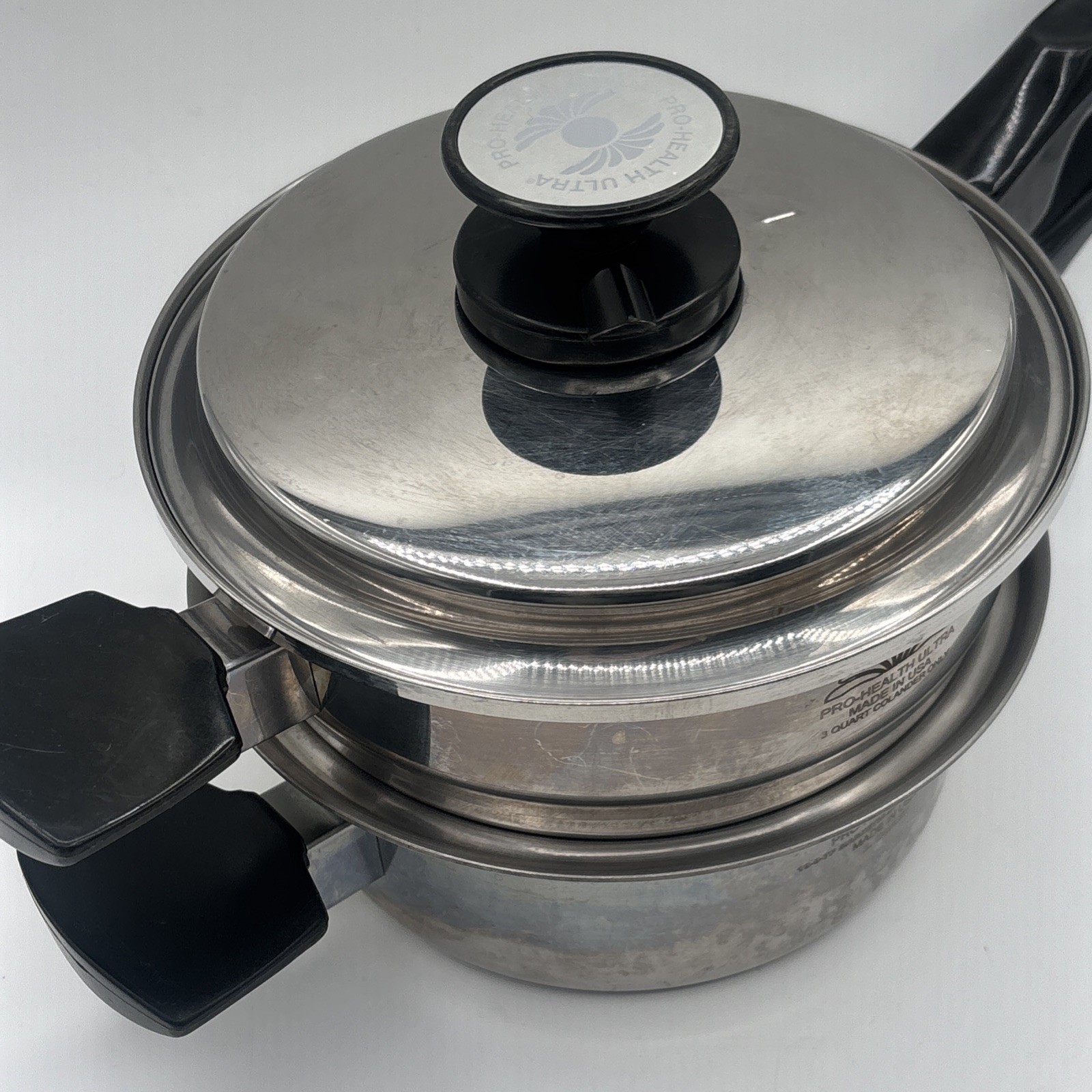 Pro-Health Ultra 3 QT Saucepan Induction Core Stainless Steamer Insert & Lid