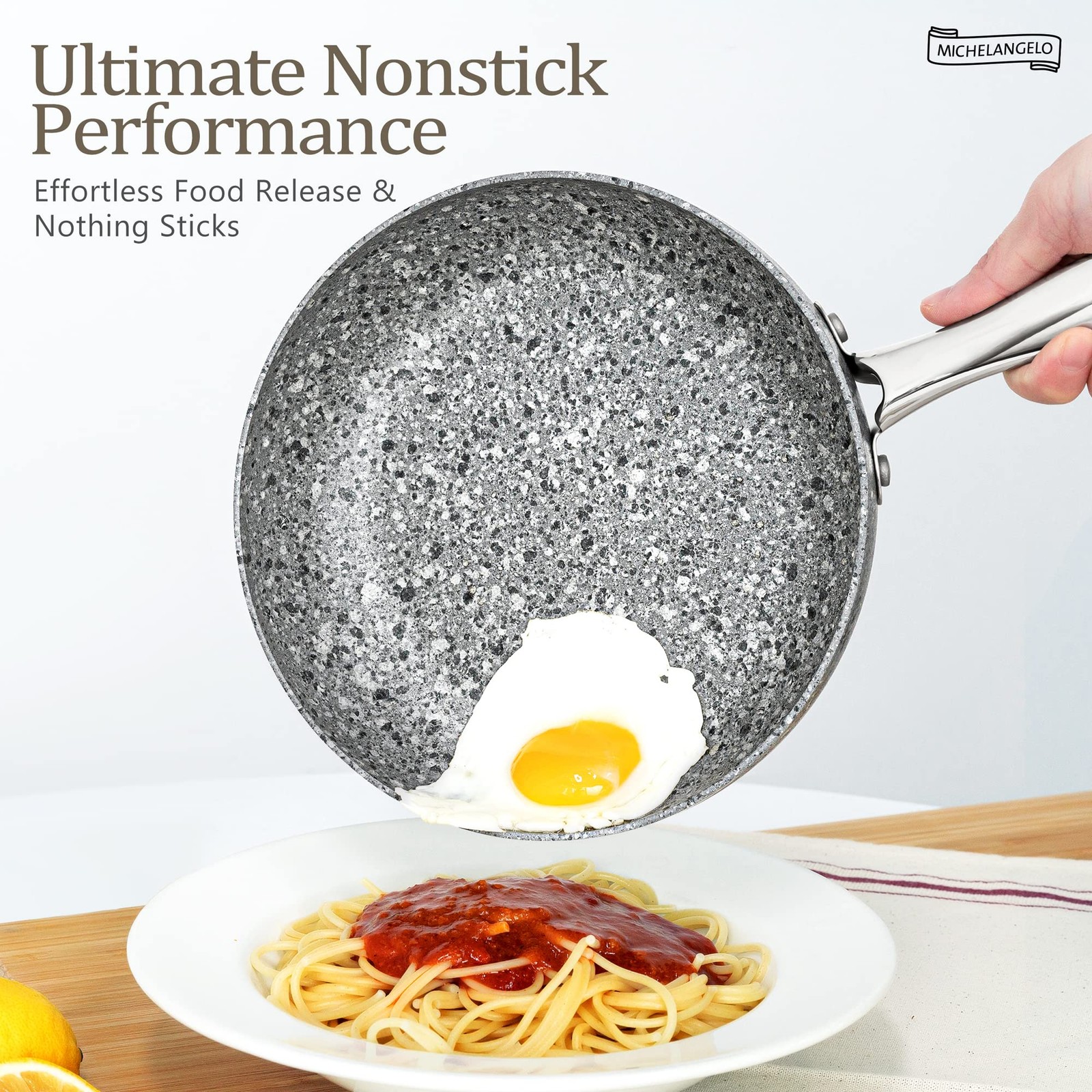 Stone Cookware Set 10 Piece, Ultra Nonstick Pots and Pans Set with Granite Co…
